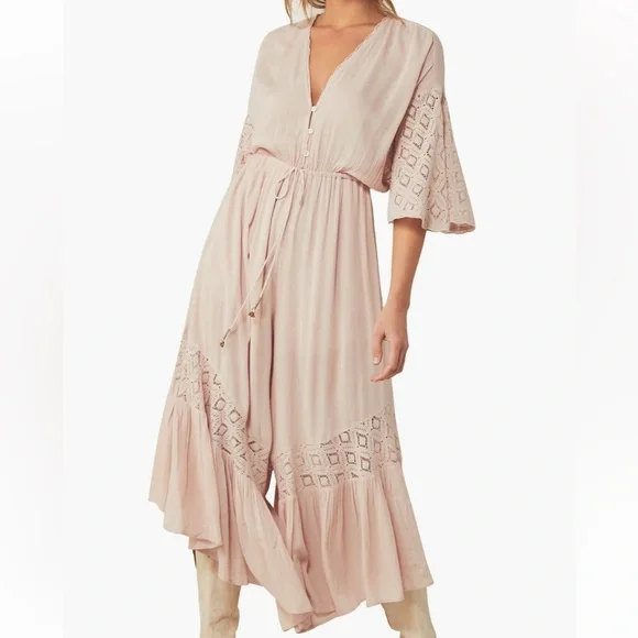 Free People Blush Pink Jumpsuit - Picture 1 of 1